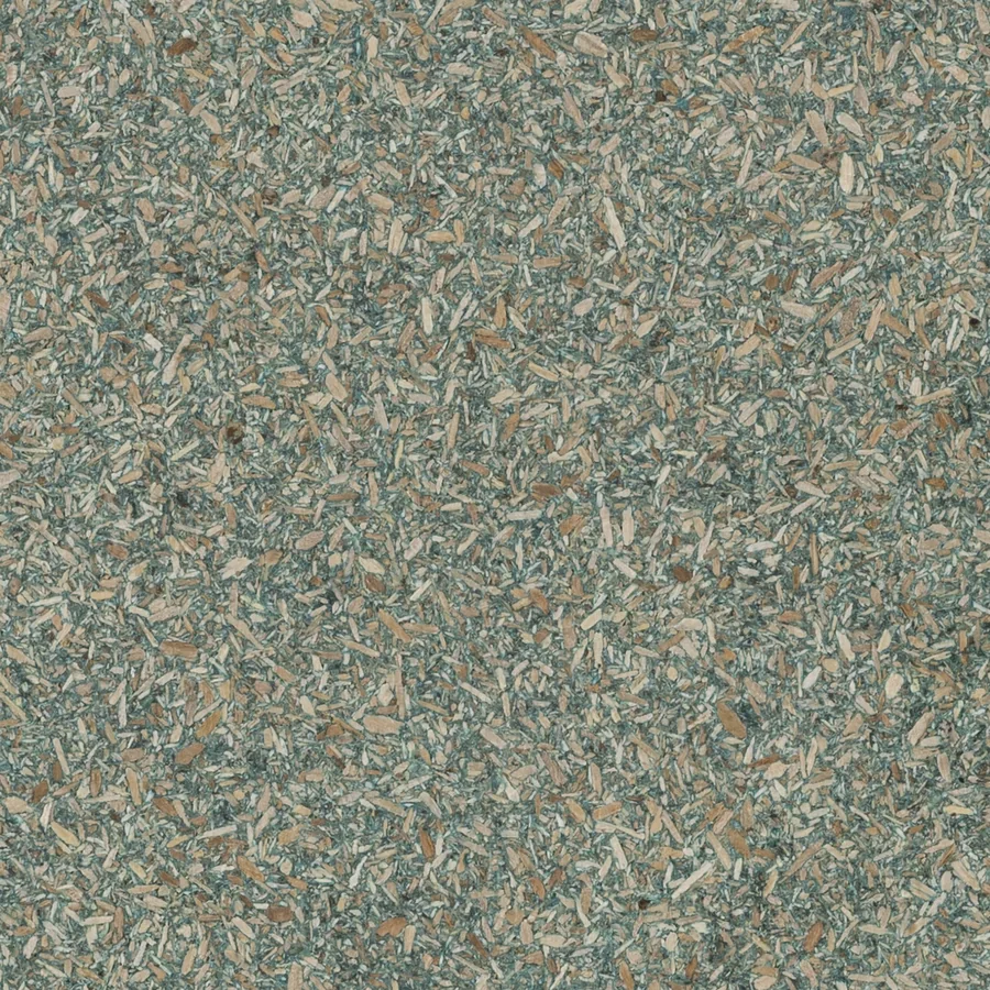 The HDcMR face at close range: fine compressed particle structure, green-grey