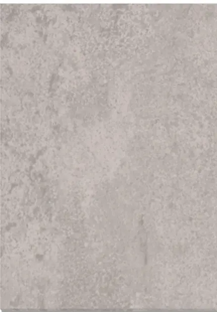 A concrete-effect laminate surface